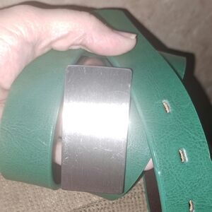 Mens Glenayr Golf Green Belt Made In Canada Size 34 Leather Tab Buckle
